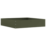 Lawn Edging 6 pcs Olive Green 60 x 60 x 13 cm Steel 874737