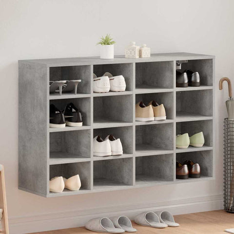 Shoe Cabinet Concrete grey 103 x 30 x 67 cm Engineered wood 808733