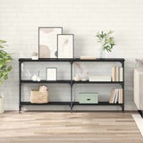 Console Table Black Oak 150 x 29 x 75 cm 882219