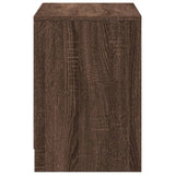 TV Cabinet with LED Brown Oak 100x34x50 cm Engineered Wood 852221