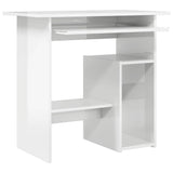Desk High Gloss White 80x45x74 cm Engineered Wood 801370