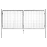Garden Gate Galvanised Steel 300x100 cm Silver 144762