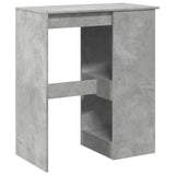 ZNTS Bar Table with Racks Concrete Grey 90x47.5x103.5 cm Engineered Wood 854340