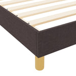 ZNTS Bed Frame Dark Brown 80x200 cm Fabric 3344763