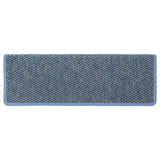 Stair Mats Self-adhesive Sisal-Look 15 pcs 65x21x4 cm Blue 326886