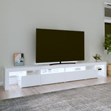 TV Cabinet with LED Lights White 260x36.5x40 cm 3152818