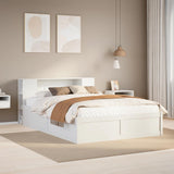 Bed Frame without Mattress White 140x200 cm Solid Wood Pine 3323417