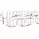 Corner Bed Frame with Headboard Yellow 90 x 200 cm Velvet 42016272