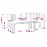 Corner Bed Frame with Headboard Yellow 90 x 200 cm Velvet 42016272