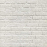 3D Wall Panels with White Brick Design 10 pcs EPS 147203