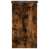 Computer Tower Stand with Drawer Smoked Oak 35x45x77 cm 858744