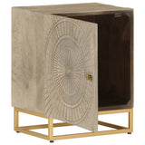 Bedside Cabinet 40x30x50 cm Solid Wood Mango and Iron 372014