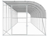 Against Wall Chicken Coop Silver 1200 x 200 x 215 cm 3434740