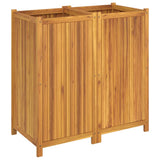 Garden Planter with Liner 100x50x100 cm Solid Wood Acacia 366448