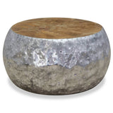 Coffee Table Aluminium Teak 60x60x30 cm 244549