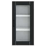 Wall Glass Cabinet PORTO Black 40 x 31 x 80 cm Engineered Wood 885337