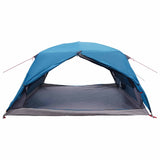 Backpacking Tent Blue 4-Person 185T Polyester with PU Coating 42017413