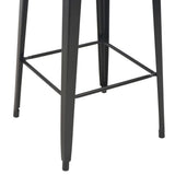 3 Piece Bar Set Steel Black 276845
