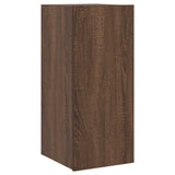 TV Wall Cabinet with LED Lights Brown Oak 30.5x35x70 cm 837244