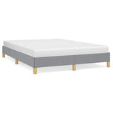 Bed Frame without Mattress Light Grey 137x190 cm Full Fabric 346856