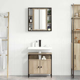 Bathroom Furniture Set with Shelf 2 pcs Brown Engineered wood 3345130
