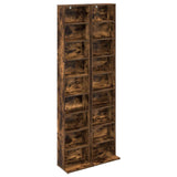 CD Cabinet 2 pcs Smoked Oak 33 x 23.5 x 175 cm Engineered Wood 8012651