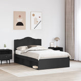 Bed Frame with Headboard Black 120 x 200 cm Solid Pine Wood 3413327