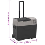 Cool Box with Wheel and Handle Black&Grey 40 L Polypropylene 3154650