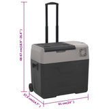 Cool Box with Wheel and Handle Black&Grey 40 L Polypropylene 3154650