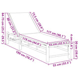 Sun Lounger with Cushions 55x199x30 cm Bamboo 4108227