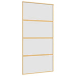 Sliding Door Gold 102.5x205 cm Frosted ESG Glass and Aluminium 155183