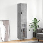 Highboard Concrete Grey 34.5x34x180 cm Engineered Wood 3199061