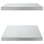 Wall Shelves 2 pcs 75x40x3 cm Silver Stainless Steel 30281