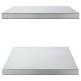 Wall Shelves 2 pcs 75x40x3 cm Silver Stainless Steel 30281