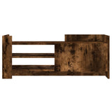 TV Cabinet Smoked Oak 100x35x40 cm Engineered Wood 848378