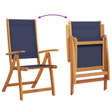 Folding Garden Chairs 4 pcs Solid Wood Acacia and Textilene 3279241