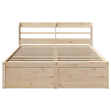 Bed Frame with Headboard 140x190 cm Solid Wood Pine 3307095