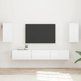 TV Cabinet Set 5 pcs High Gloss White Engineered Wood 3409073
