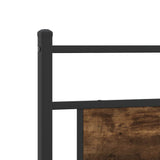 Bed Frame without Mattress Smoked Oak 107x203 cm Engineered Wood 4106739