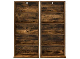 CD Cabinet 2 pcs Smoked Oak 33 x 23.5 x 97.5 cm Engineered Wood 8012699