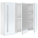 LED Bathroom Mirror Cabinet 89x14x62 cm Shining White 326531