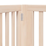 Dog Gate with Door Foldable 8 Panels 640 cm Poplar Wood 3155670