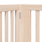 Dog Gate with Door Foldable 8 Panels 640 cm Poplar Wood 3155670
