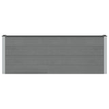 Garden Raised Bed Grey 200 x 30 x 72 cm WPC and Aluminium 42039023