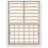 Bed Frame White 135 x 190 cm Solid Pine Wood 3385725