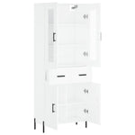 Highboard White 69.5x34x180 cm Engineered Wood 3198537