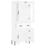Highboard White 69.5x34x180 cm Engineered Wood 3198537