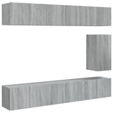7 Piece TV Cabinet Set Grey Sonoma Engineered Wood 3120312