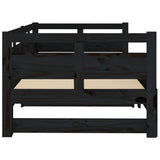 Pull-out Day Bed without Mattress Black 2x cm 820321
