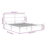 Bed Frame without Mattress 180x200 cm Super King Solid Wood 3104818